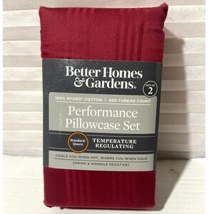 Better Homes Performance Pillowcase Standard Queen Rose Wine Damask Brand New!